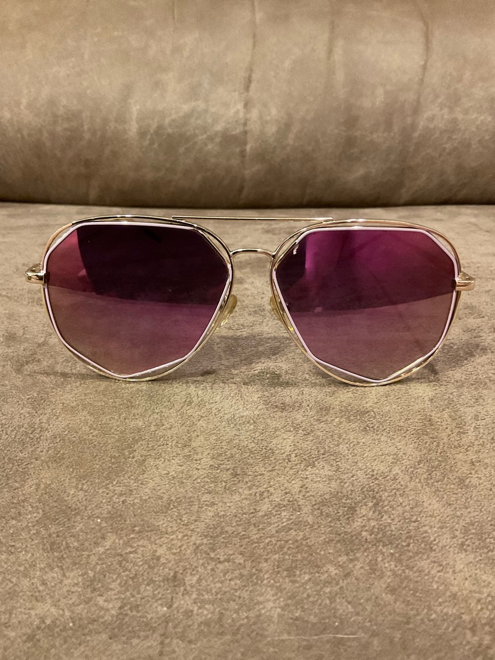 Purple Mirrored Anthropologie Sunglasses